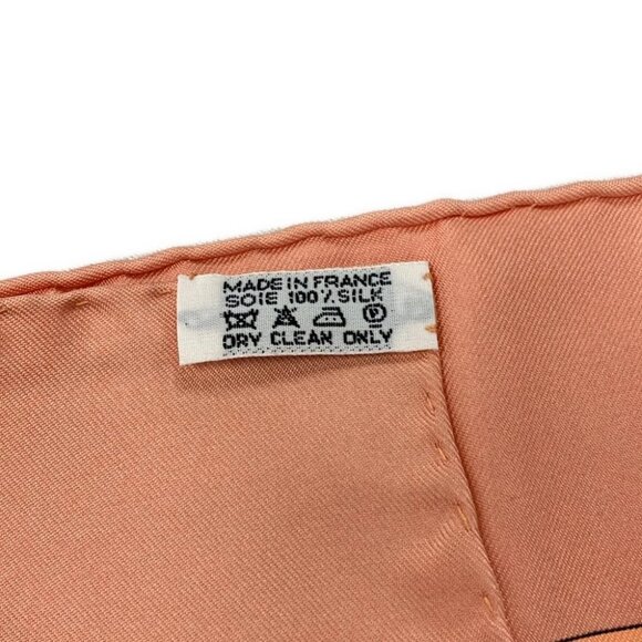 HERMES Carre 90 - Light Orange Khaki Multi Scarf - Picture 4 of 4